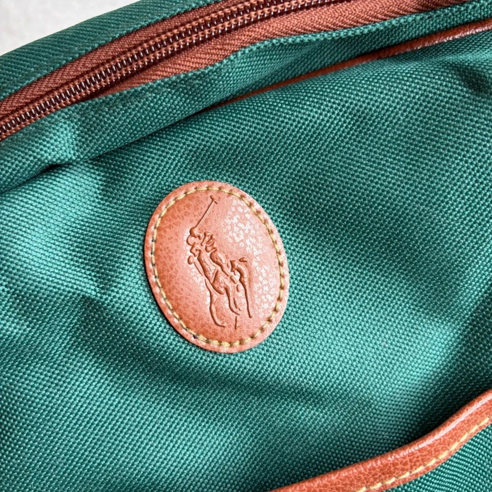 Polo Ralph Lauren Green Canvas Duffle Bag Weekender Travel Luggage Fragrance
